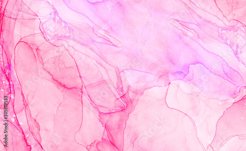 Wallpaper Mural Liquid watercolor paint splash texture effect illustration for card design, modern banners, ethereal graphic design. Subtle light pink alcohol ink abstract background Torontodigital.ca