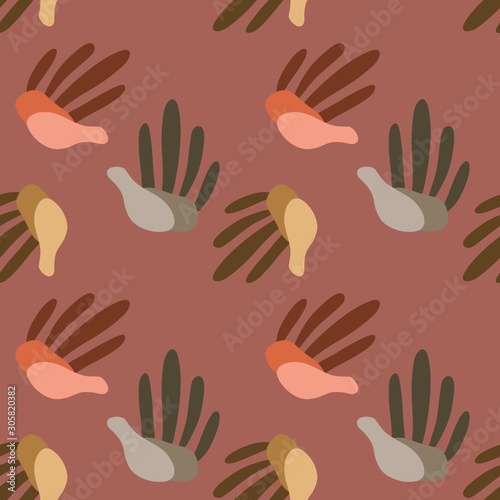 Seamless pattern of multiple ethnic hands 