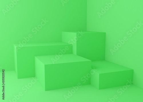 Geometry display background for product presentation, 3d rendering illustration.