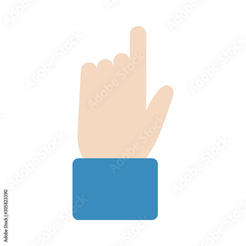 Isolated hand signal icon vector design