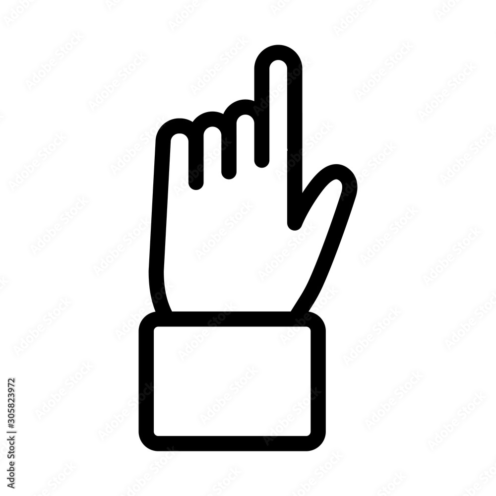 Isolated hand signal icon vector design