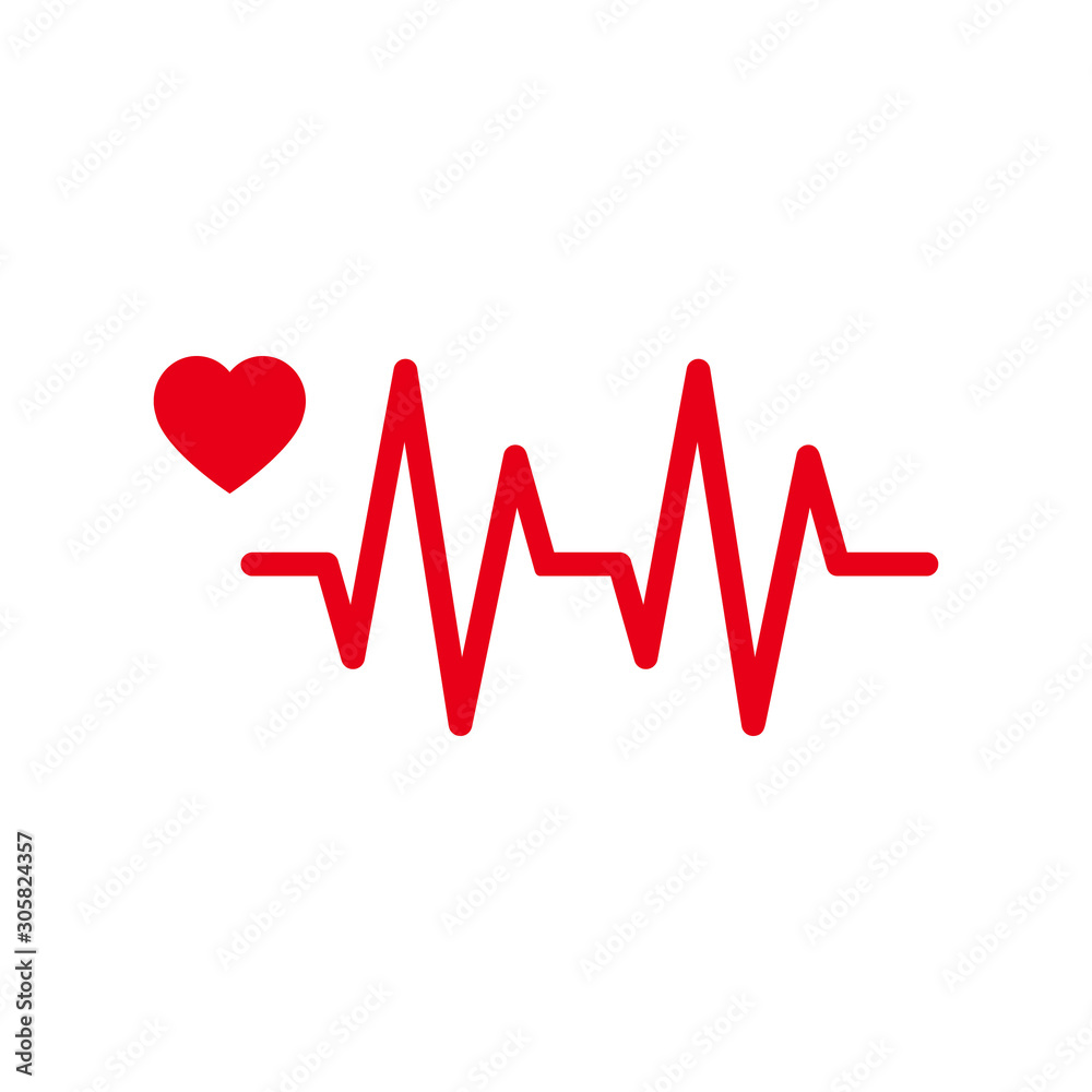 Heart pulse graphic icon vector