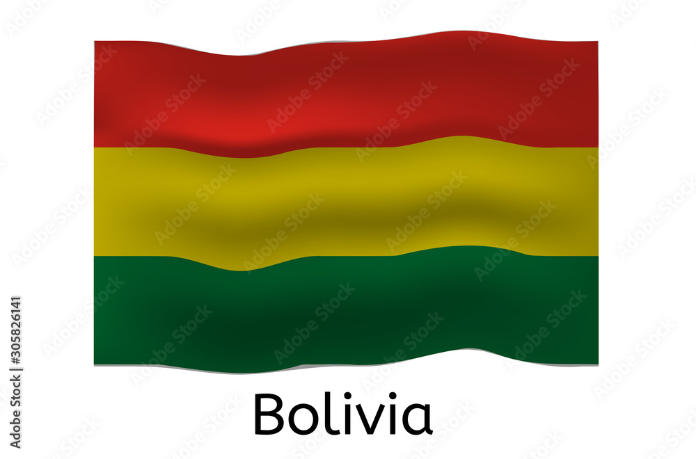 Fototapeta premium Bolivian flag icon, Bolivia country flag vector illustration