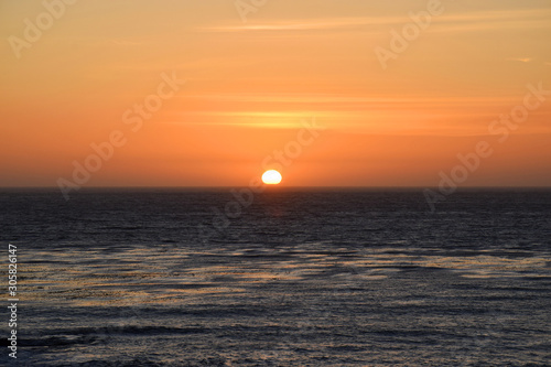 Pacific sunset at Big Sur  the beautiful and rugged Californian coast along Route 1  California