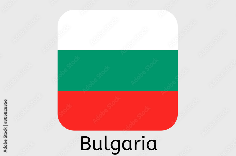 Bulgarian flag icon, Bulgaria country flag vector illustration Bulgarian flag icon, Bulgaria country flag vector illustration
