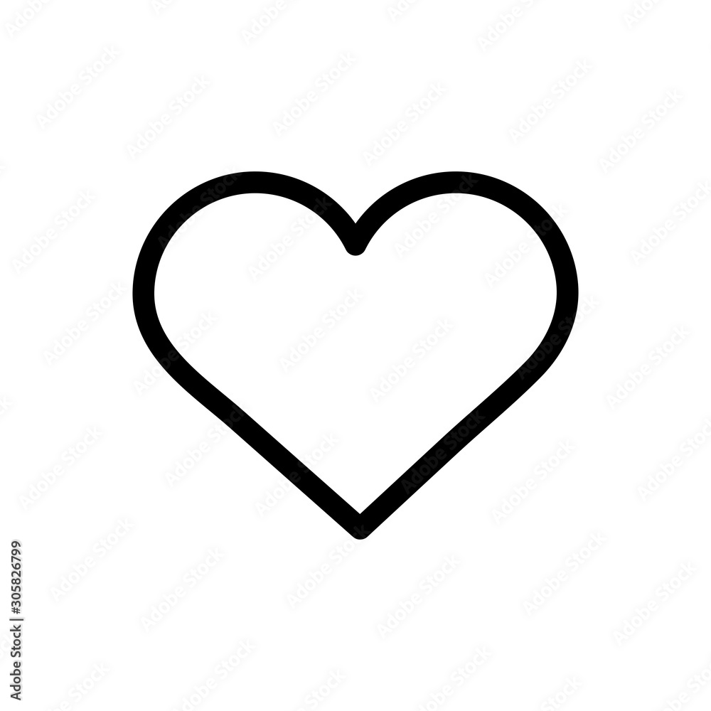 Isolated heart shape vector design