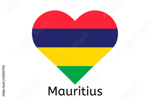 Mauritian flag icon  Mauritius country flag vector illustration