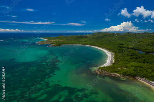 Vue aérienne de Grand Macabou, en Martinique