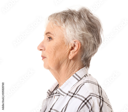 Senior woman with hearing p...