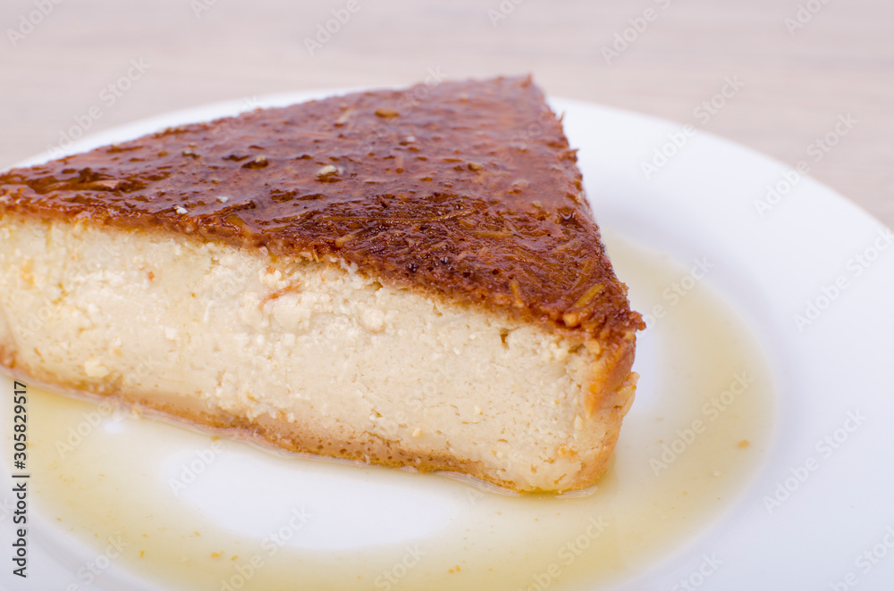 milk dessert in caramel sauce milk dessert in caramel sauce