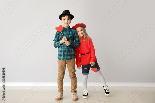 Cute little children with r...