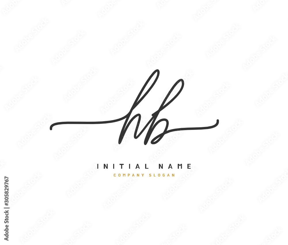 H B HB Beauty vector initial logo, handwriting logo of initial signature, wedding, fashion, jewerly, boutique, floral and botanical with creative template for any company or business. H B HB Beauty vector initial logo, handwriting logo of initial signature, wedding, fashion, jewerly, boutique, floral and botanical with creative template for any company or business.