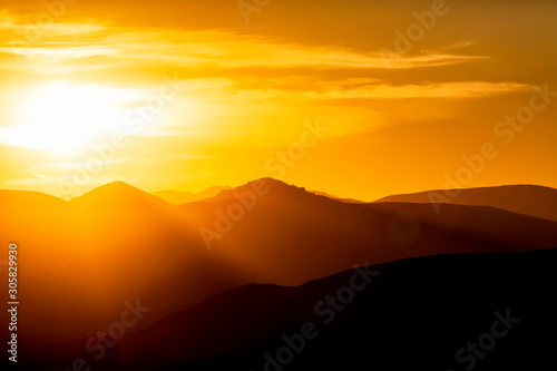 Sunrays over Mountains at SUnset © Mark