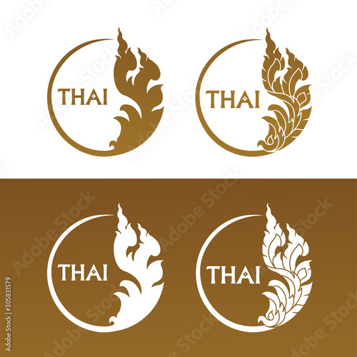 Thai art element for Thai graphic design vector illustration.