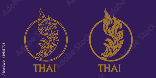 Thai art element for Thai graphic design vector illustration.