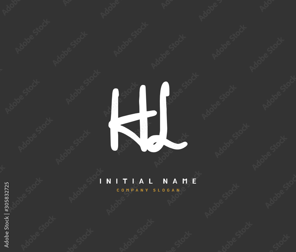 H L HL Beauty vector initial logo, handwriting logo of initial signature, wedding, fashion, jewerly, boutique, floral and botanical with creative template for any company or business.