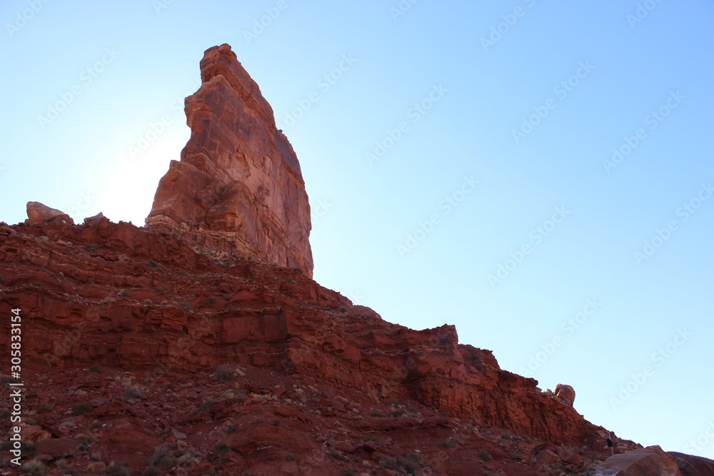 Desert Red Rock Cliff