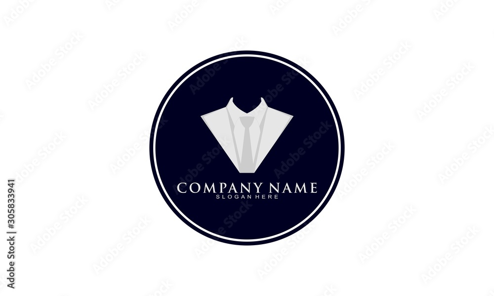 Suit jacket silhouette logo Suit jacket silhouette logo