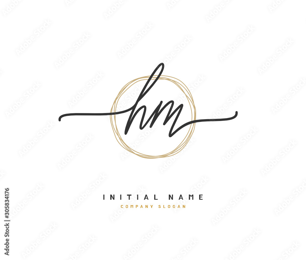 H M HM Beauty vector initial logo, handwriting logo of initial signature, wedding, fashion, jewerly, boutique, floral and botanical with creative template for any company or business. H M HM Beauty vector initial logo, handwriting logo of initial signature, wedding, fashion, jewerly, boutique, floral and botanical with creative template for any company or business.