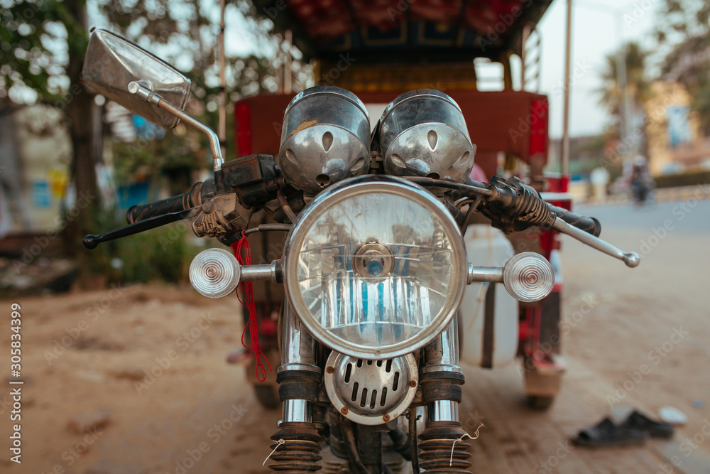 Fototapeta premium Motorbike Tuk-Tuk traditional Bike taxi in Asia