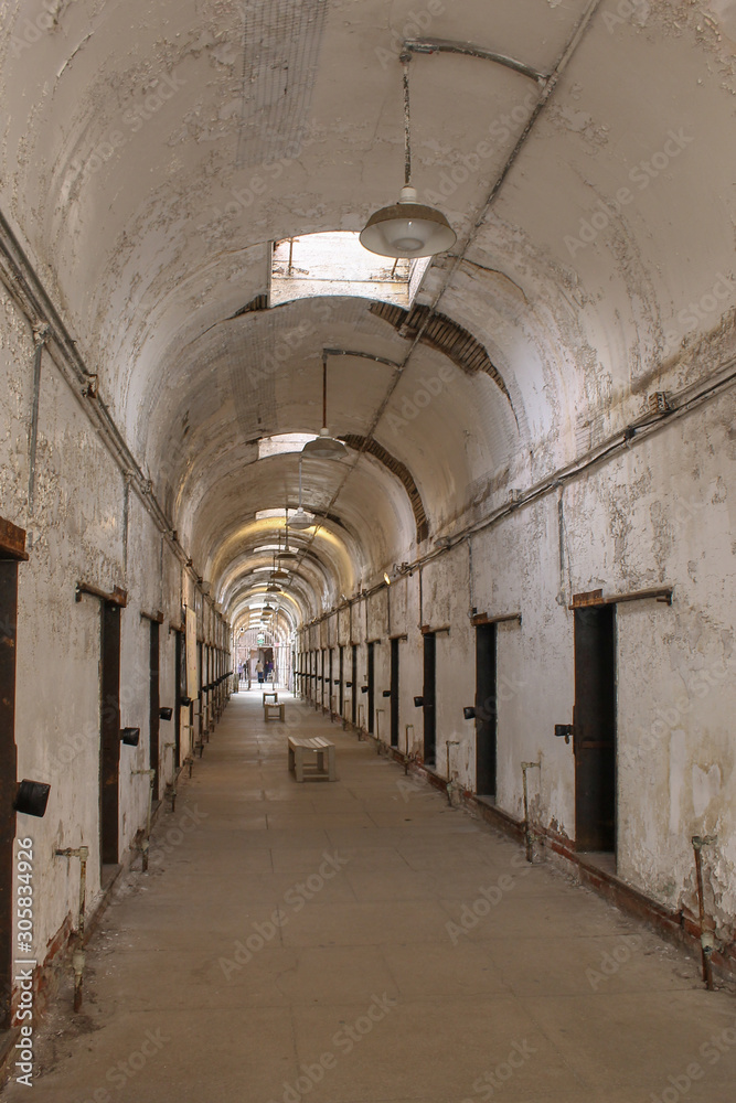 Long Hallway in Prison