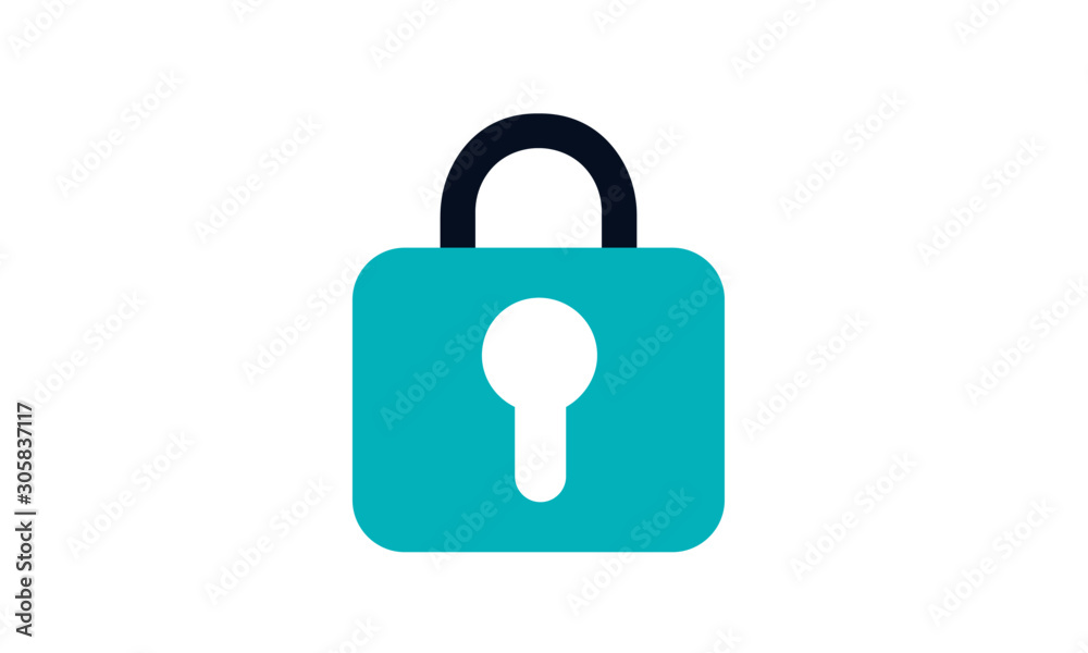 padlock isolated on white background 