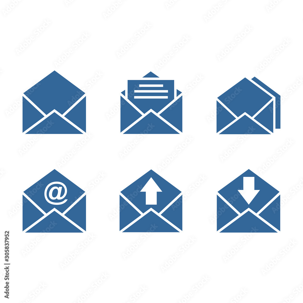 mail message icon, new message icon vector design symbol