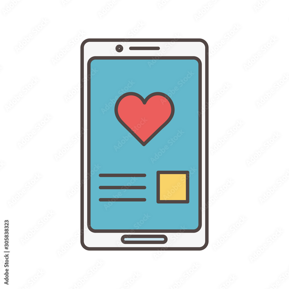 smartphone chat love romance social media icon smartphone chat love romance social media icon