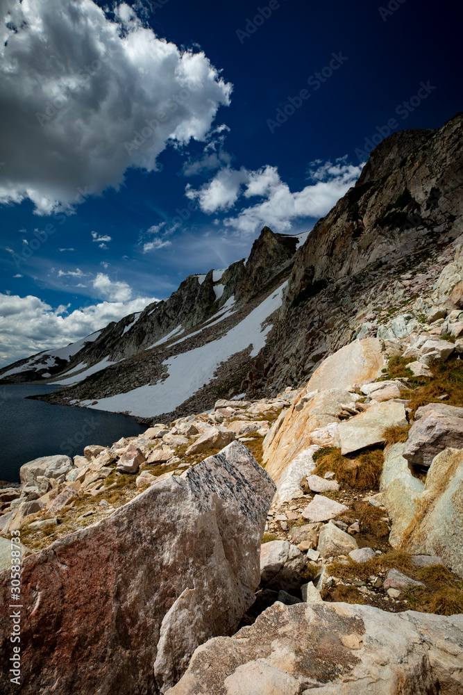 North Gap Lake in the Snowy Range Mountains of Albany County, Wyoming