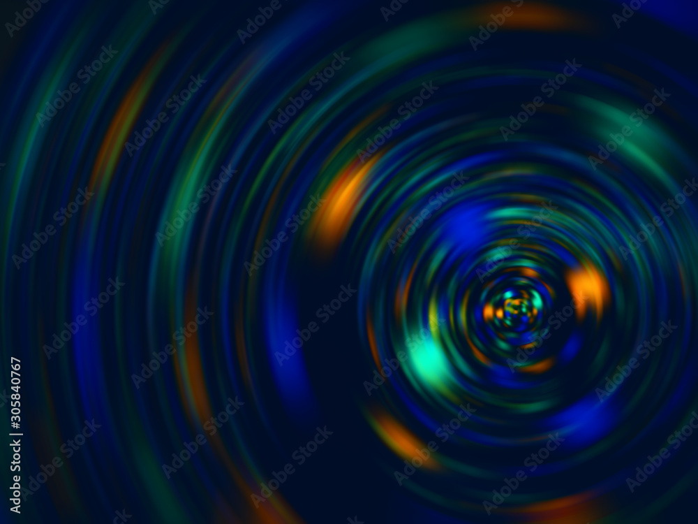 Bokeh spin circle radial motion blur