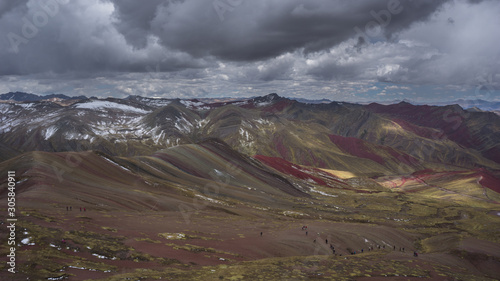 Red Valley near the rainbow mountain in Palccoyo, Cusco, Peru photo