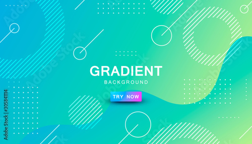 Tosca liquid color background. Dynamic textured geometric element design with dots decoration. Modern green and blue gradient light vector illustration.