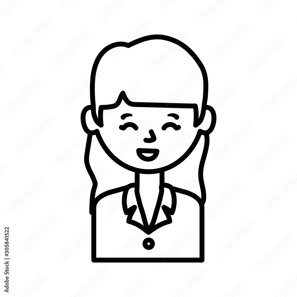 avatar woman person vector design