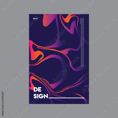 Abstract Poster Template, Marble Liquid Vector Background