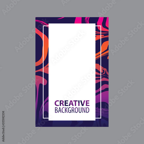 Abstract Poster Template, Marble Liquid Vector Background