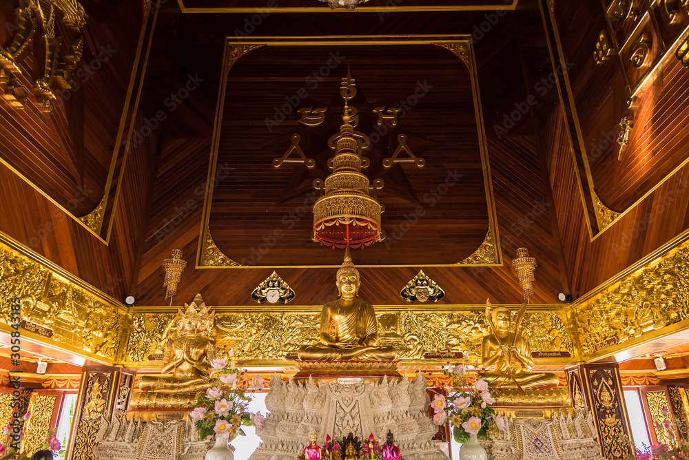 Phetchaburi,Thailand - November, 16, 2019 : Inside Wat Khoi Ttemple.Mueang Phetchaburi District, Thailand.