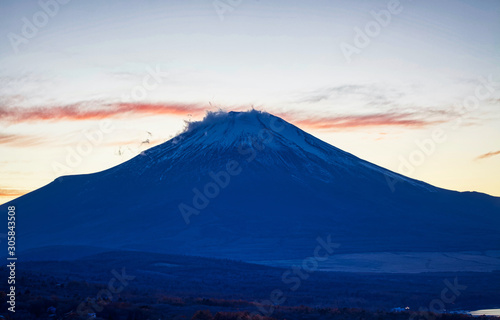 Mount Fuji sunset from Lake Yamaguchi