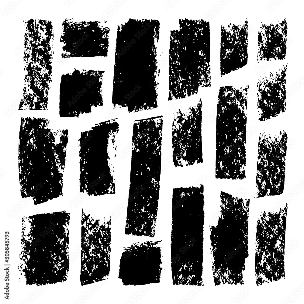 Vector set of ink brush strokes Vector set of ink brush strokes