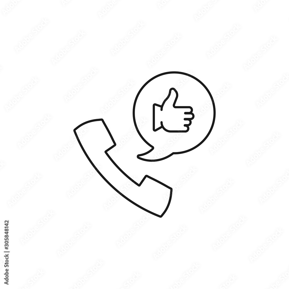 call review - minimal line web icon. simple vector illustration. concept for infographic, website or app. call review - minimal line web icon. simple vector illustration. concept for infographic, website or app.