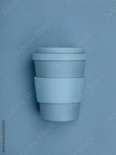 Eco friendly reusable coffee cup. photo