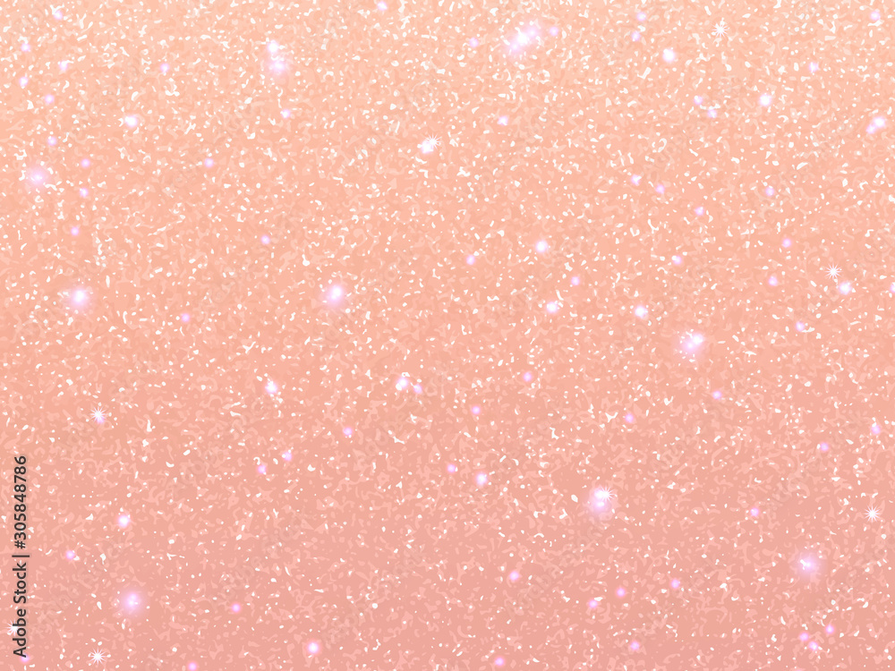 Peach glitter abstract background with sparkles. Stock Vector | Adobe Stock