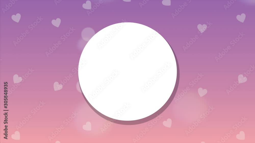 valentines card with circular frame and love hearts pattern valentines card with circular frame and love hearts pattern