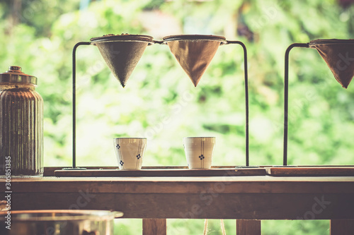 Traditional drip coffee. © Sarabua