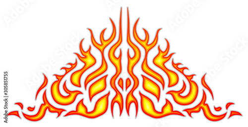 Vehicle sticker - burning f...