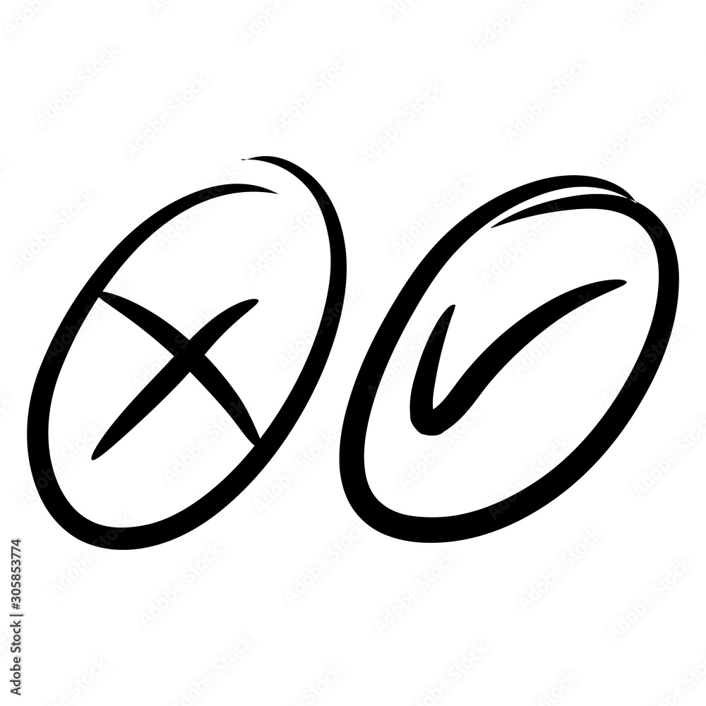 doodle Check marks isolated on white background for design element doodle Check marks isolated on white background for design element