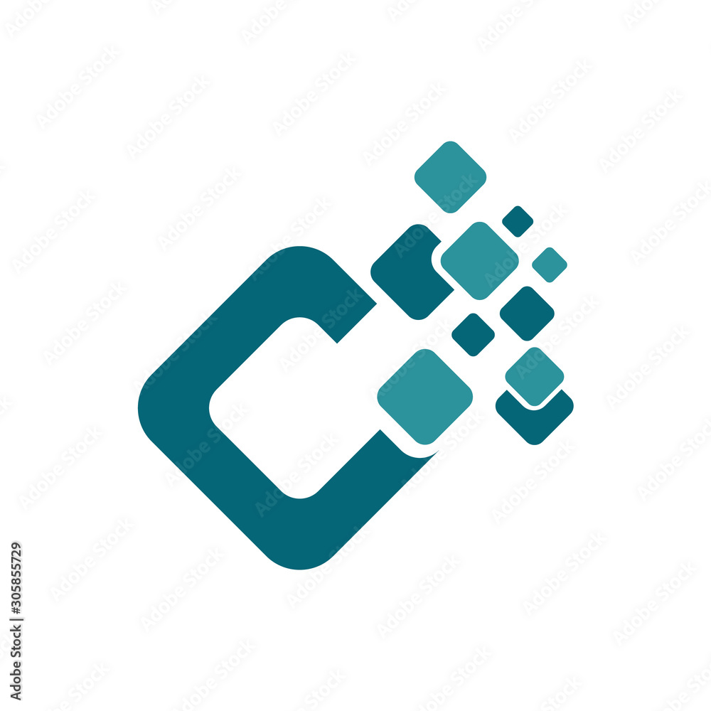 Fototapeta premium Letter C technology Logo Template