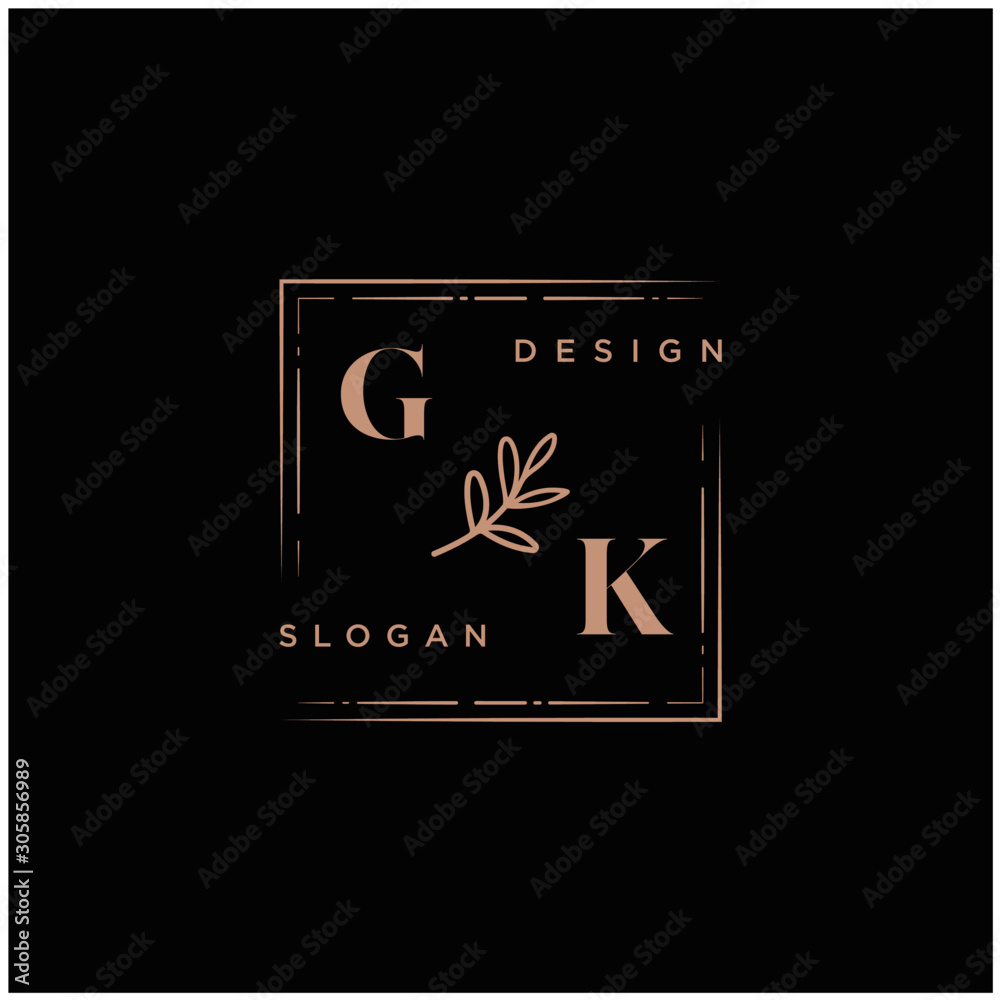 G M GM Beauty vector initial logo, handwriting logo of initial signature,  wedding, fashion, jewerly, boutique, floral and botanical with creative  template for any company or business. - Stock Image - Everypixel