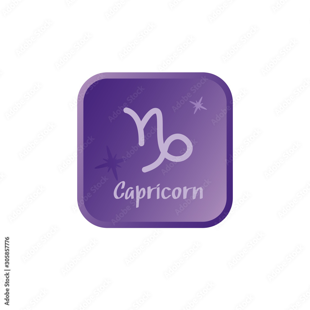 Capricorn zodiac sign vector illustration Capricorn zodiac sign vector illustration