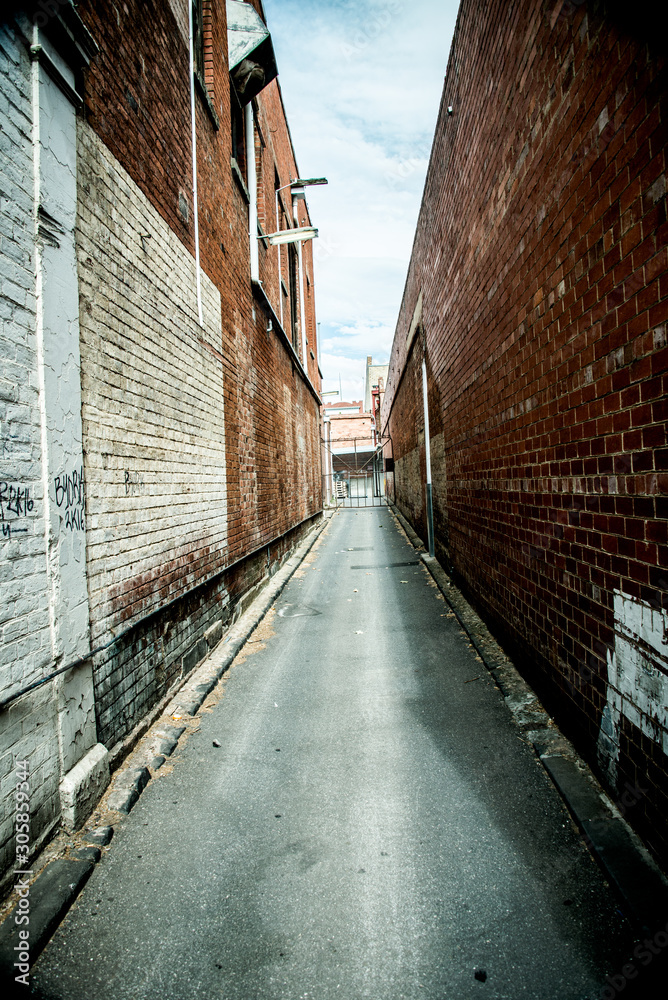 Fototapeta premium brick alley way