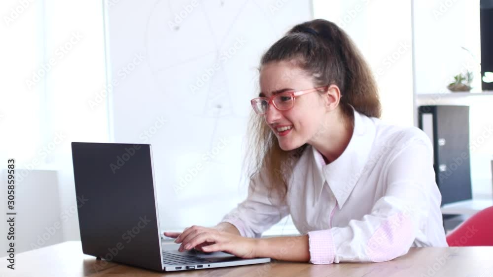 A young manager, employee of the company is implementing a sales plan A young manager, employee of the company is implementing a sales plan